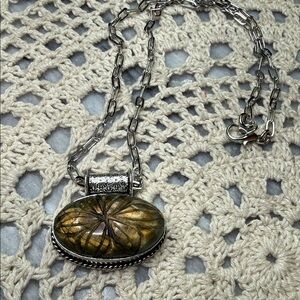 golden labradorite Pendant Necklace